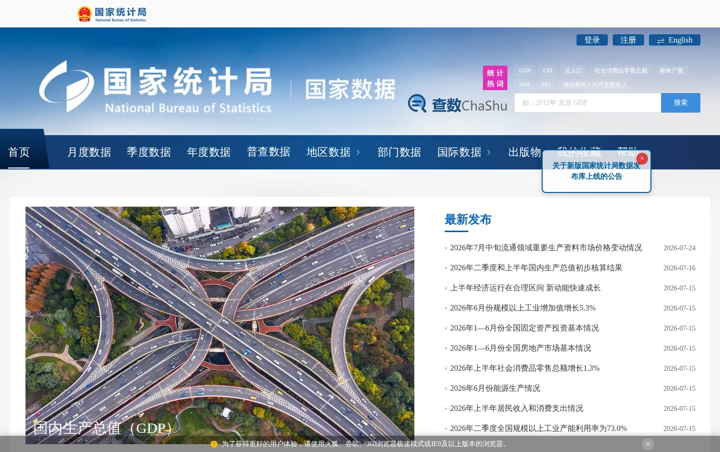 国家数据 页面快照